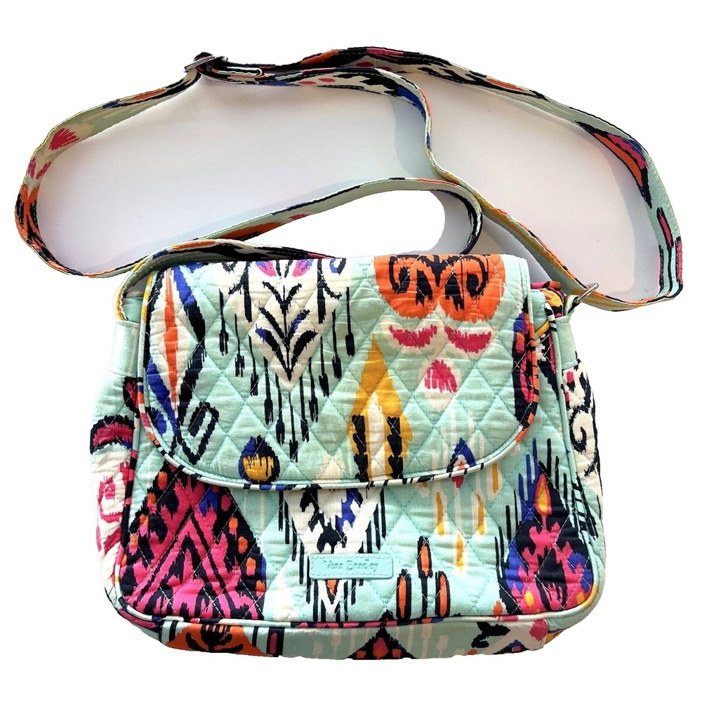 Vera Bradley Pueblo Medium Cross Body Bag‎ Ikat Turquoise Southwestern
